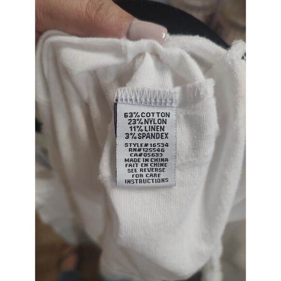 Habitat Clothes To Live In White Sleeveless Top Small Cotton Linen Blend - Picture 12 of 13